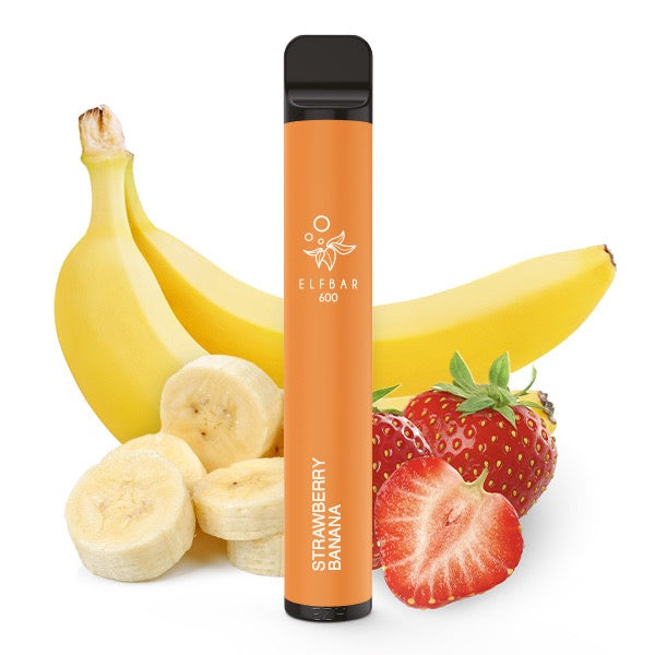 Elfbar V1 600 – Kombination aus saftigen Erdbeeren & cremiger Banane für ein intensives Dampferlebnis