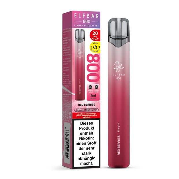 Elfbar 800 Red Berries 20mg Einweg E-Zigarette mit Verpackung