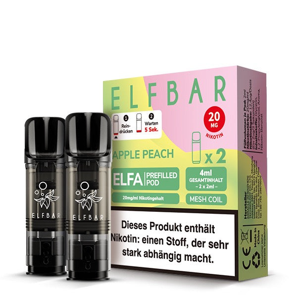 Elfbar Elfa Pods Apple Peach 20mg – Fruchtige Vape-Pods 