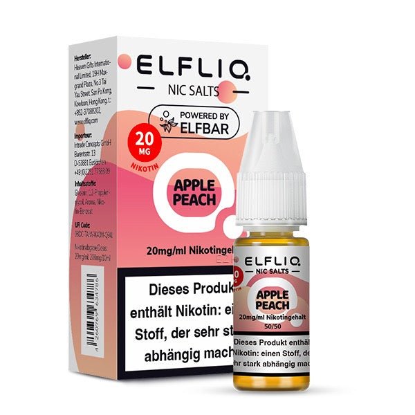 Elfliq Apple Peach 20mg – Nikotinsalz-Liquid mit Apfel- und Pfirsichgeschmack