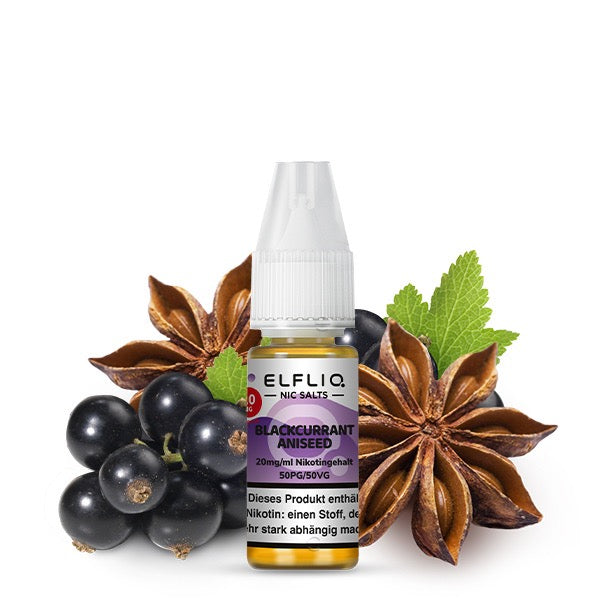 Elfliq Blackcurrant Aniseed 20mg – Liquid Flasche mit schwarzen Johannisbeeren & Anis