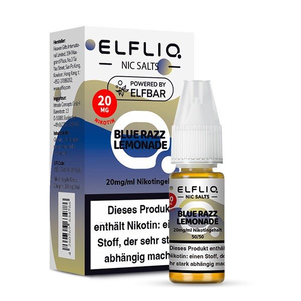 Elfliq Blue Razz Lemonade 20mg – Nikotinsalz Liquid Flasche mit Verpackung