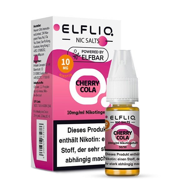 Elfliq Cherry Cola 10mg Liquid mit Verpackung