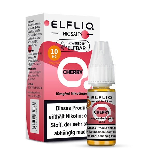 Elfliq Cherry 10mg Liquid mit Verpackung