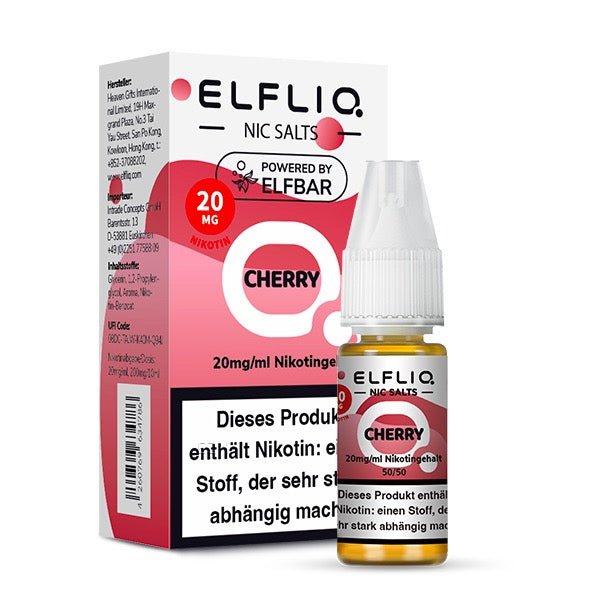 Elfliq Cherry 20mg – Nikotinsalz Liquid Flasche mit Verpackung
