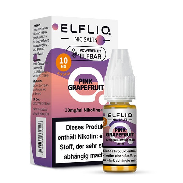 Elfliq Pink Grapefruit 10mg Liquid mit Verpackung