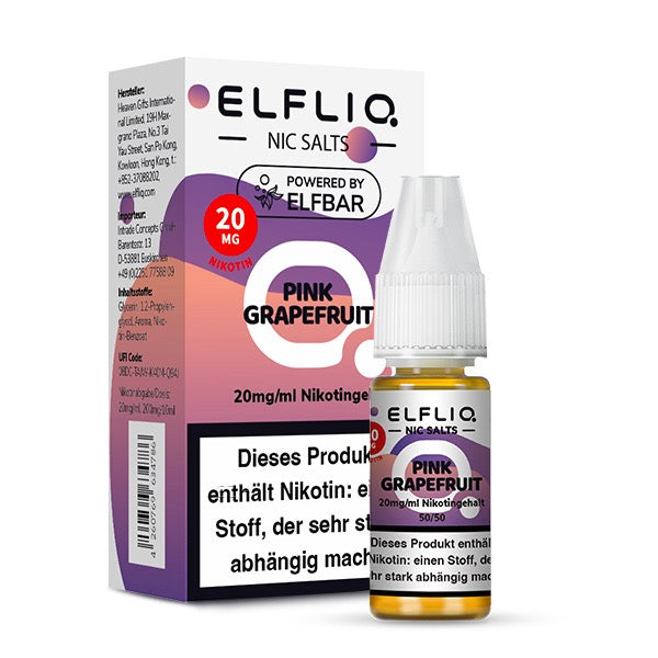 Elfliq Pink Grapefruit 20mg Liquid mit Verpackung