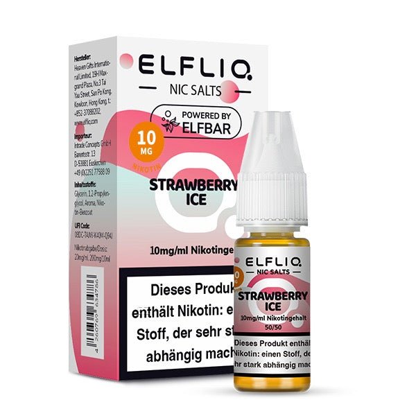 Elfliq Strawberry Ice 10mg Liquid mit Verpackung