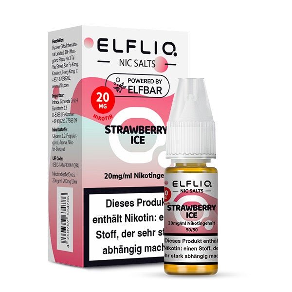 Elfliq Strawberry Ice 20mg Verpackung und Flasche