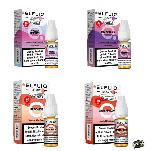 Elfliq 20mg Topseller Bundle mit Frozen Berries, Mix Berries, Peach Ice und Watermelon