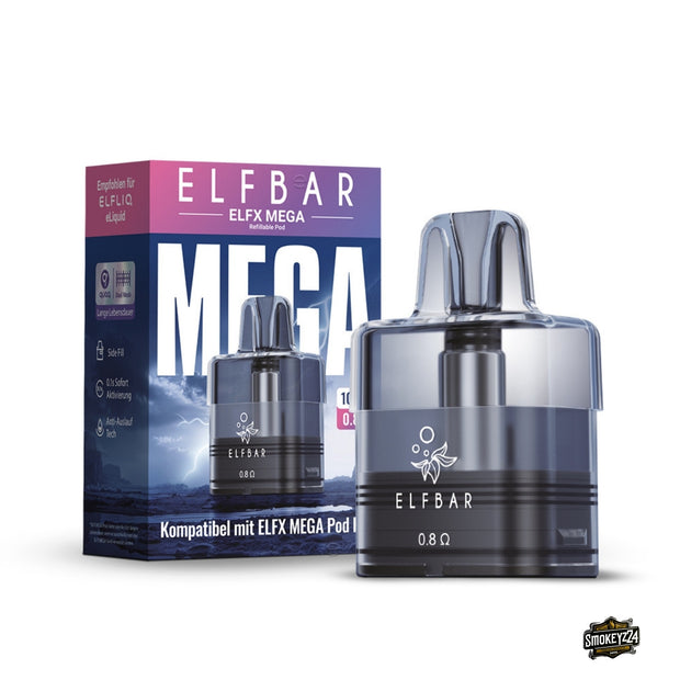 Elfbar ELFX MEGA Refillable Pod 0.8 Ohm 10ml mit Verpackung - Ersatzpod für ELFX MEGA, MTL-Setup