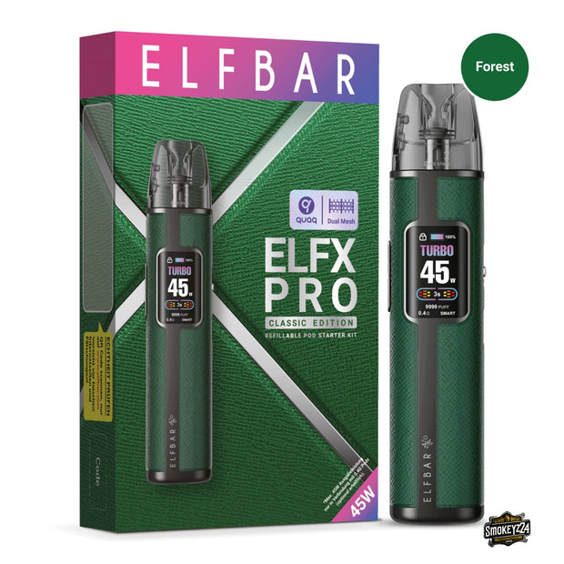 Elfbar ELFX Pro Refillable Kit Forest Green mit Verpackung