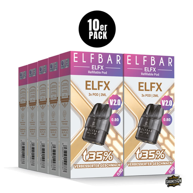 Elfbar ELFX V2 Refill Pod 0.8 Ohm 10x3er Sparpaket mit 30 Pods