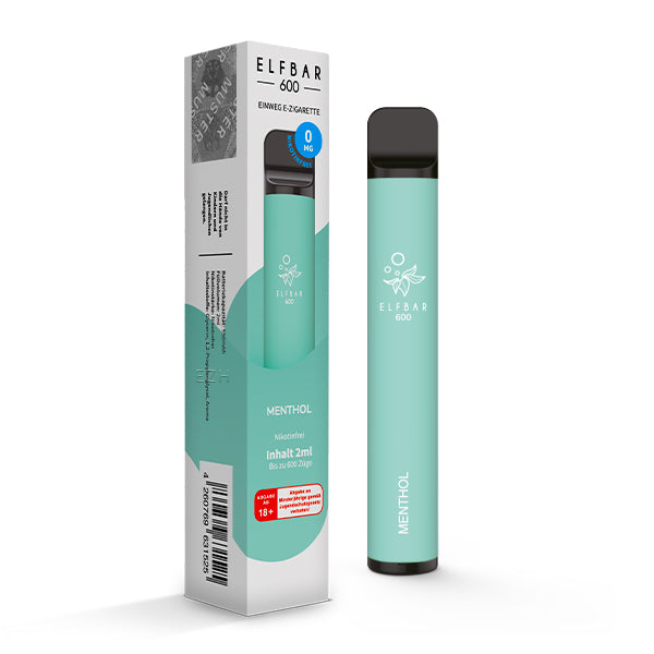 Elfbar Menthol Vape nikotinfrei mit Verpackung