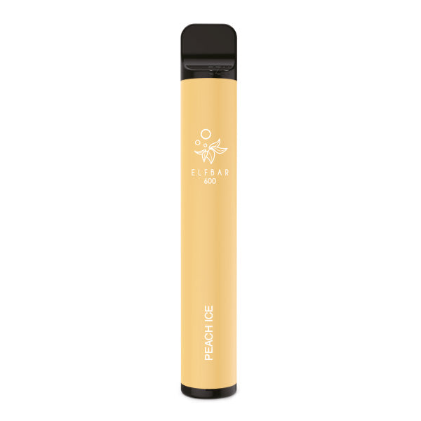 Elfbar 600 V1 Peach Ice 0mg nikotinfrei – schlankes Design in Pfirsichfarbe