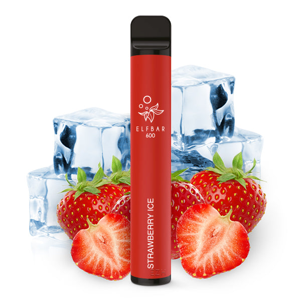 Elfbar Strawberry Ice vor frischen Erdbeeren – fruchtige Vape ohne Nikotin