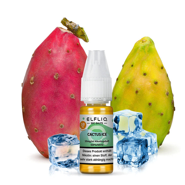 Elfliq Cactus Ice Nikotinsalz Liquid mit Kaktusfeige und Eis als Geschmacksmotiv (10mg)