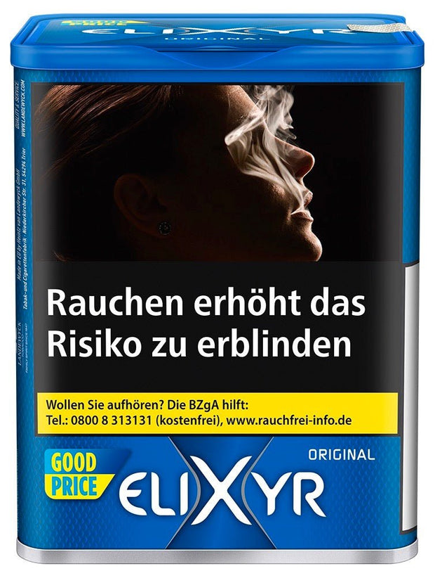 Elixyr Blue Feinschnitt Tabak blau - 102g Dose - Smokeyz24