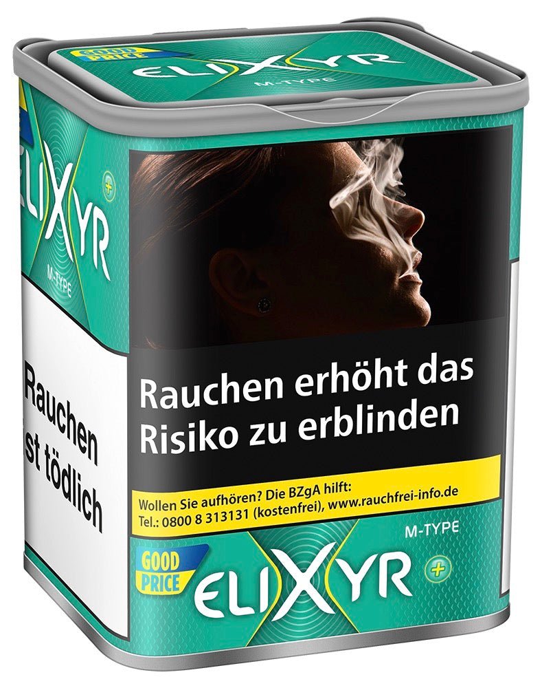 Elixyr + Green Feinschnitt Tabak M - Type - 102g Dose - Smokeyz24