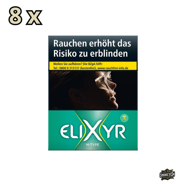 Elixyr Green + M - Type Zigaretten - Stange 8x24 Stk. - Smokeyz24