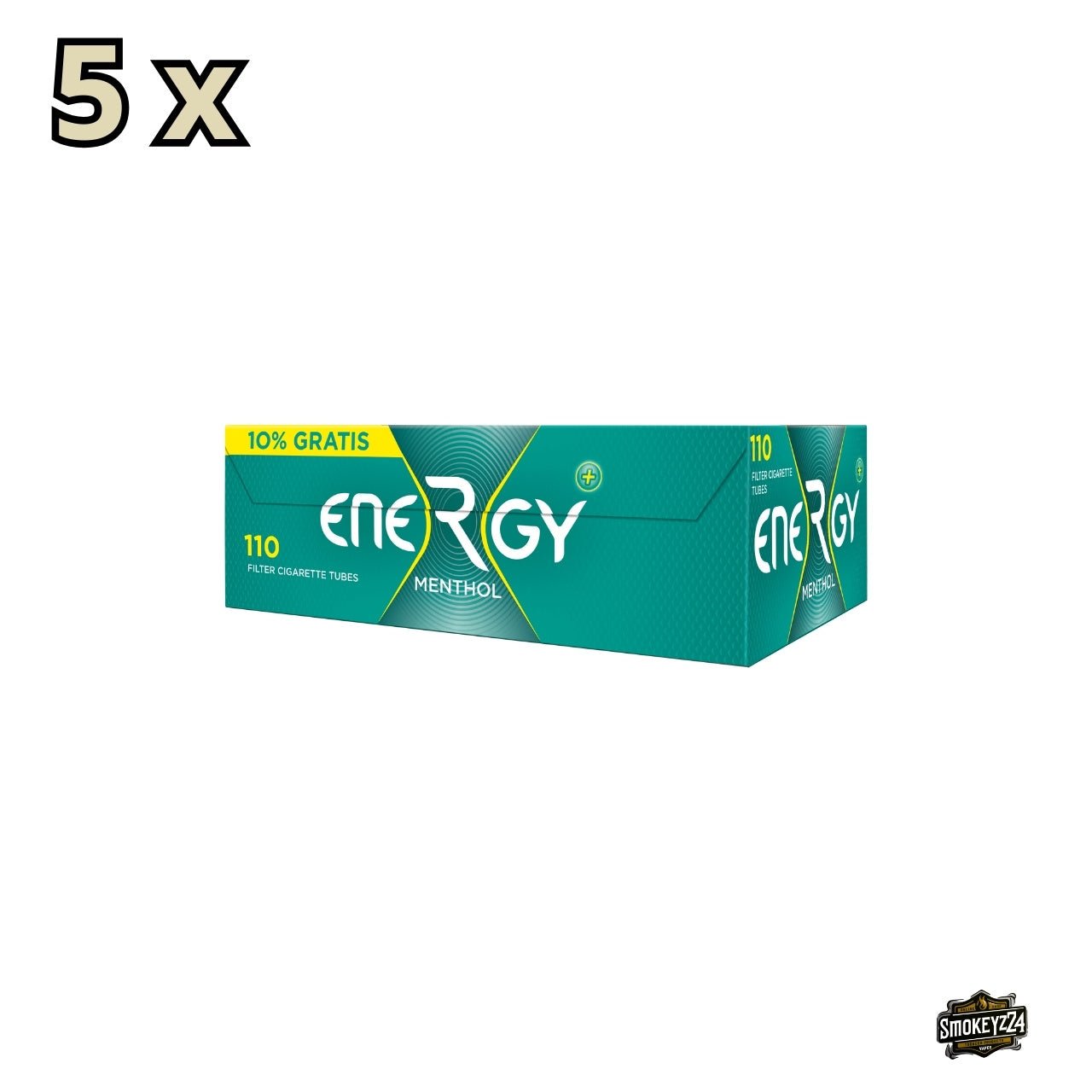 Energy + (Elixyr) Menthol Filterhülsen - 5x110 Stk. - Sparpaket - Smokeyz24