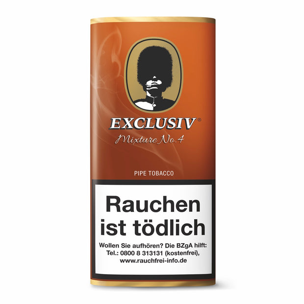 Exclusiv Mixture No.4 Cavendish Pfeifentabak 50g – Aromatischer Tabak im Crimp-Cut-Verfahren für perfekten Brand und intensiven Genuss.