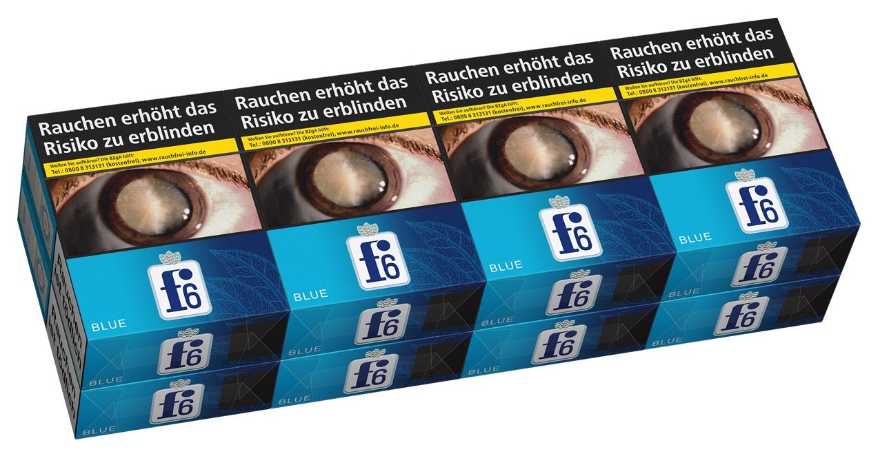 f6 Blue Zigaretten Stange – 8x26 Stück – blaue Verpackung frontal