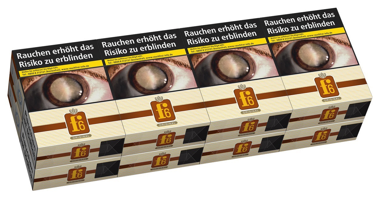 f6 Original Zigaretten – Stange 8x24 Stück XL, frontal dargestellt