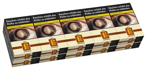 f6 Original Zigaretten – Stange mit 10x20 Stück, frontal fotografiert