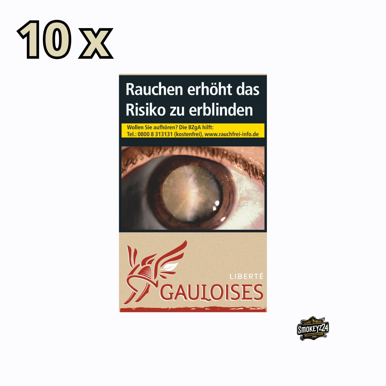 Gauloises Liberté Rot Zigaretten Stange mit 10 Packungen in bordeauxroter Verpackung
