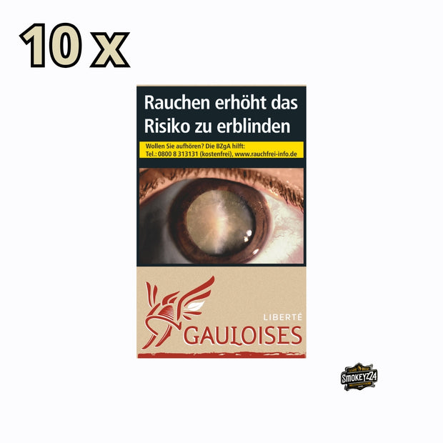 Gauloises Liberté Rot Zigaretten Stange mit 10 Packungen in bordeauxroter Verpackung