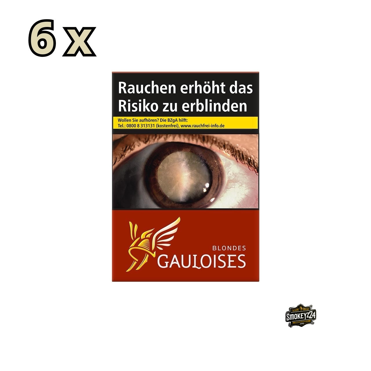 Gauloises Blondes Red Zigarettenstange mit 6 roten Packungen à 35 Zigaretten