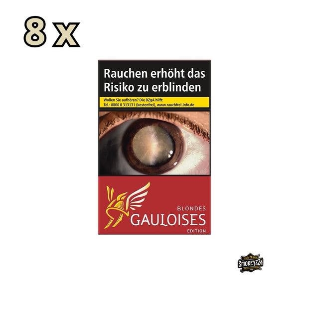 Gauloises Blondes Red Zigarettenstange mit 8 roten Packungen à 22 Zigaretten