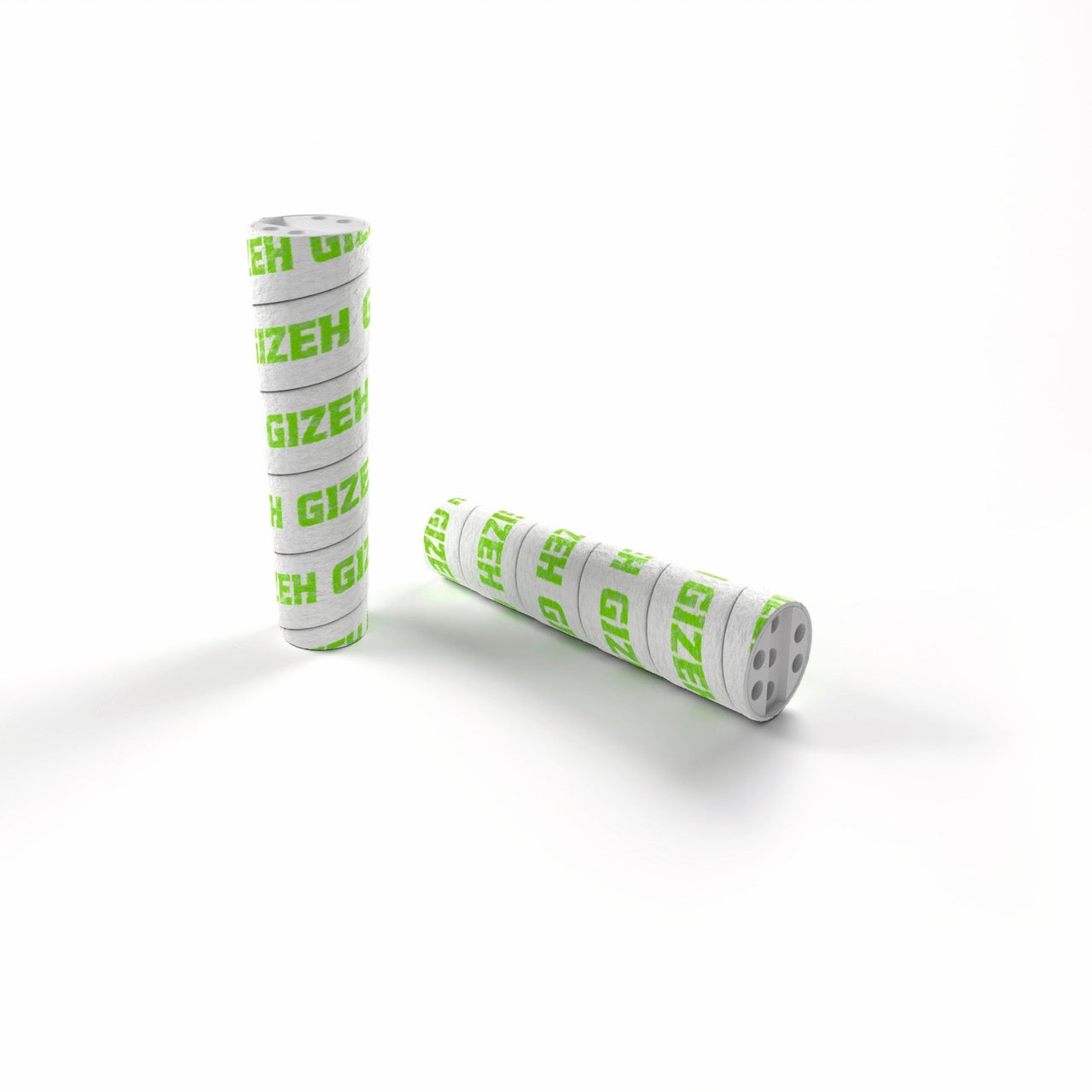 Zwei GIZEH Konische Active Filter 6mm, einzeln ausgepackt, nebeneinander liegend