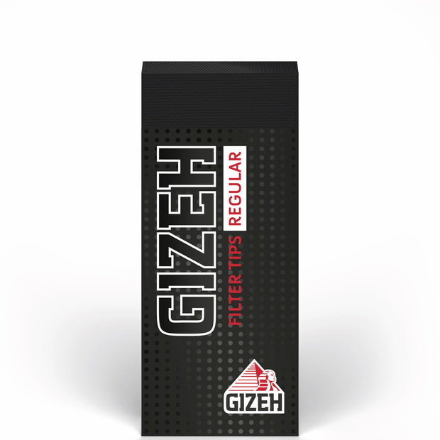 GIZEH Black Filter Tips Regular 35er Packung frontal fotografiert