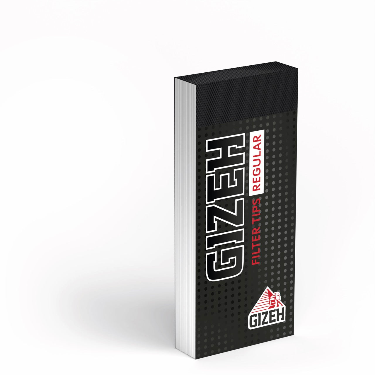GIZEH Black Filter Tips Regular 35er Packung seitlich fotografiert