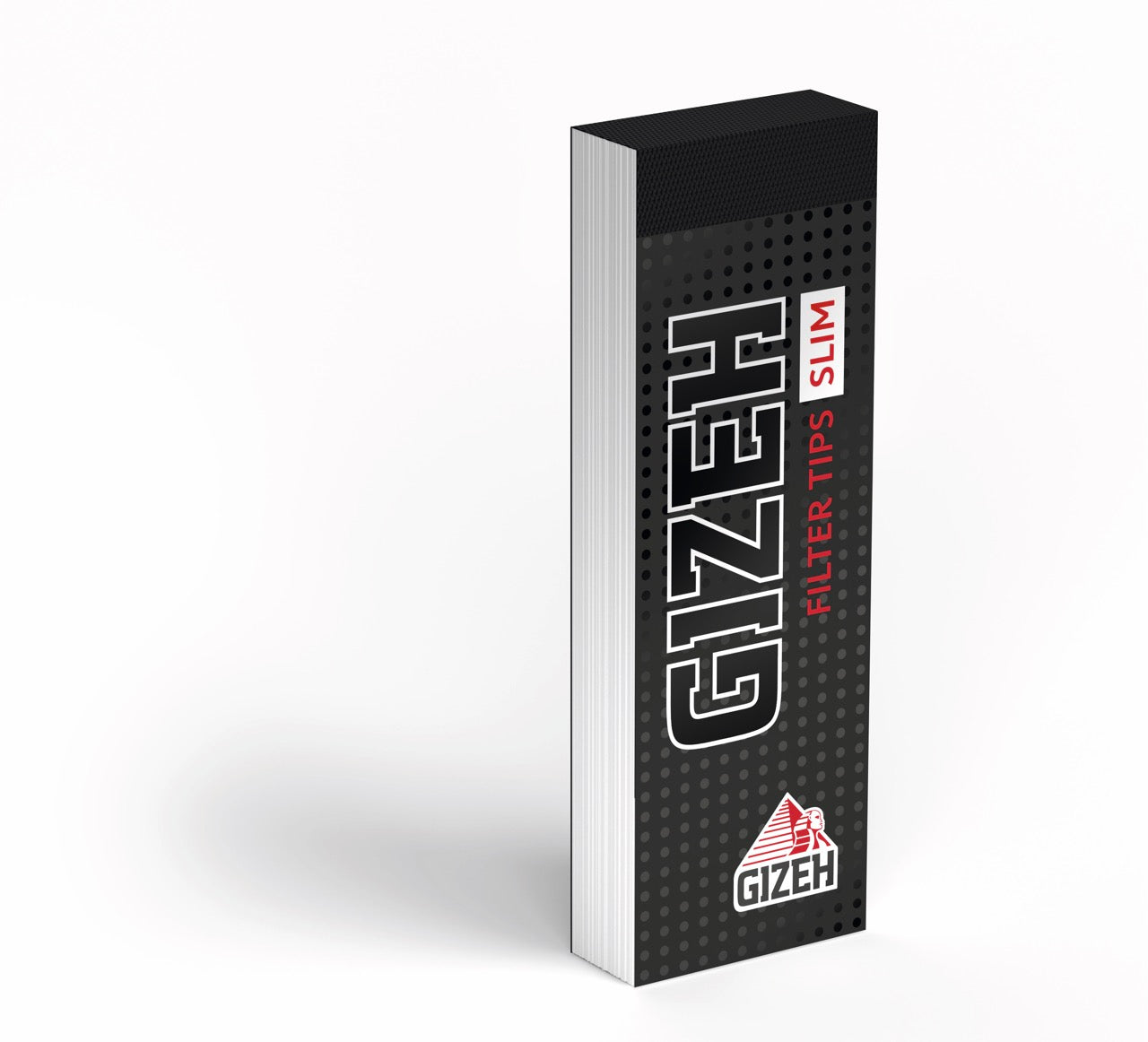 GIZEH Black Filter Tips Slim 35er Packung seitlich fotografiert