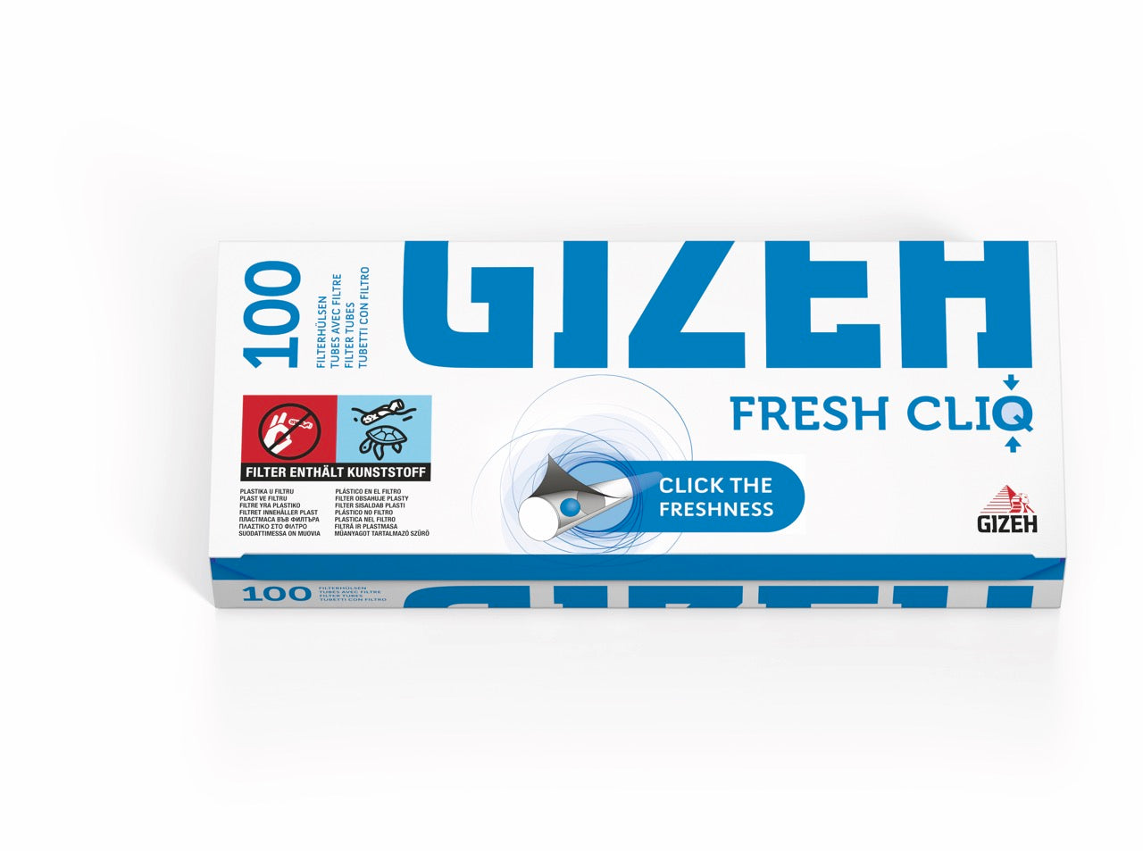 Gizeh Fresh Cliq Menthol Hülsen – Packung mit 100 Filterhülsen und Aromakapsel für Minzgeschmack