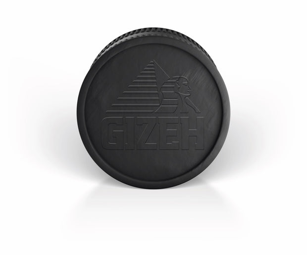 GIZEH Hemp Grinder – Einzelansicht in Schwarz mit strukturierter Oberfläche