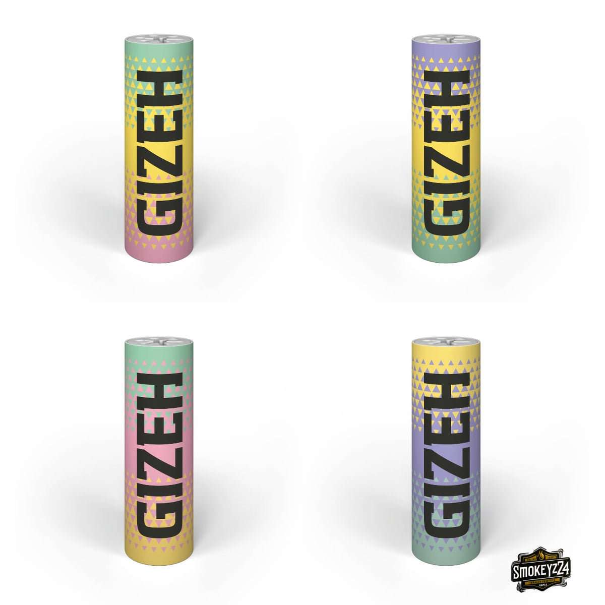 GIZEH Mosaic Active Filter 9mm Shorty - vier Filter stehend, 27 mm kurz