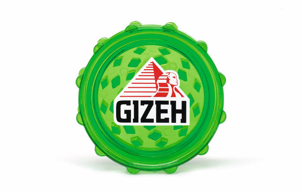 GIZEH Plastic Grinder – Einzelansicht in Grün mit strukturierter Oberfläche