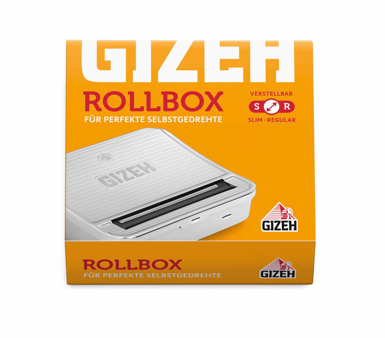 Gizeh Rollbox – kombinierter Zigarettenwickler und Tabakdose, geschlossen