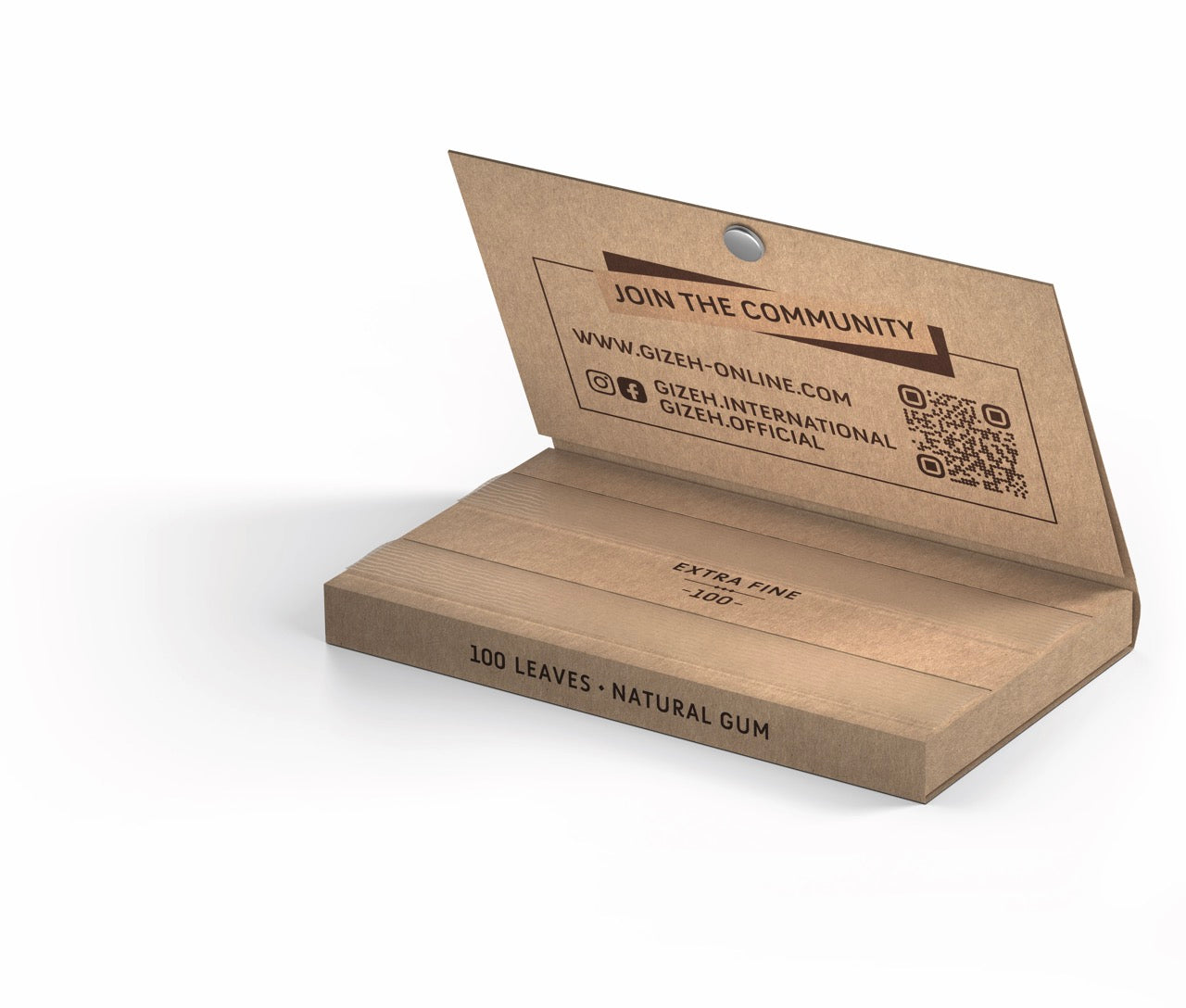 GIZEH Unbleached Extra Fine Blättchen, geöffnete Packung mit Papers, ungebleicht, fotografiert