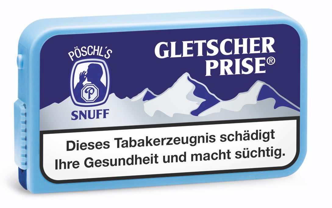 Gletscherprise Snuff 15g – Menthol-Schnupftabak mit Columbiaöl in aromaversiegelter Kunststoffdose von Pöschl