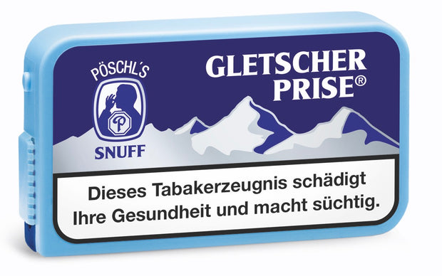 Gletscherprise Snuff 15g – Menthol-Schnupftabak mit Columbiaöl in aromaversiegelter Kunststoffdose von Pöschl