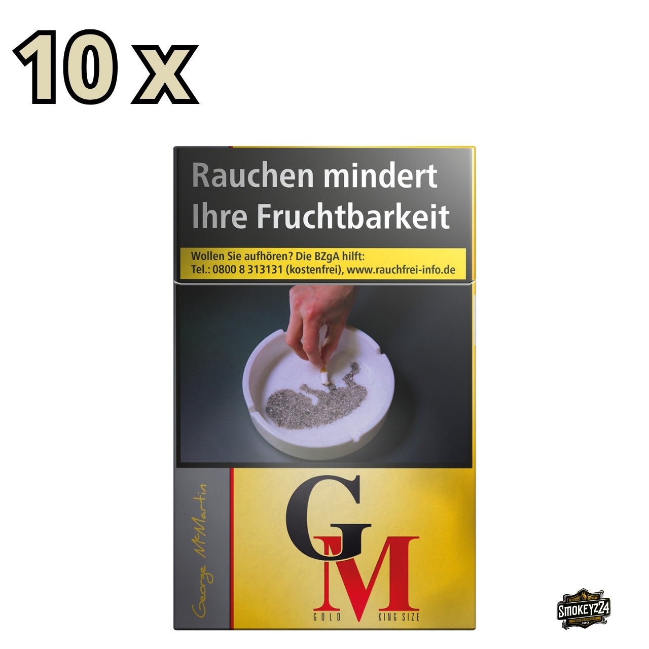 GM Gold Zigaretten Stange 10x20 Schachtel frontal