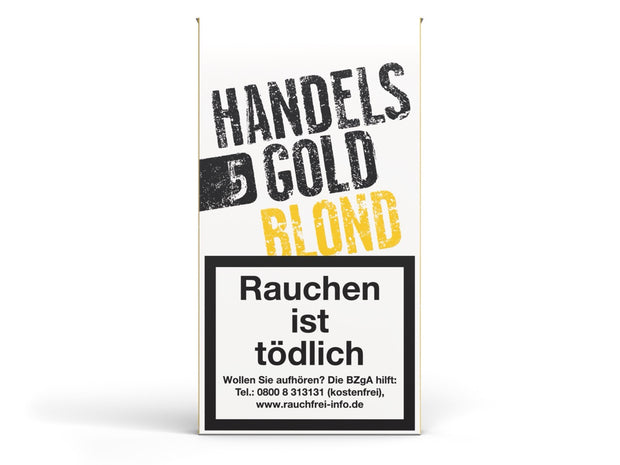 Handelsgold Blond 211 Zigarillos Packung frontal mit 5 aromatisierten Vanille-Zigarillos