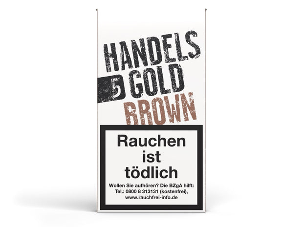 Handelsgold Brown 204 Zigarillos – 5er Packung, frontal fotografiert