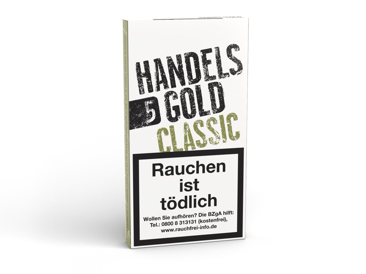 Handelsgold Classic 218 Zigarillos – Seitenansicht der klassischen Packung