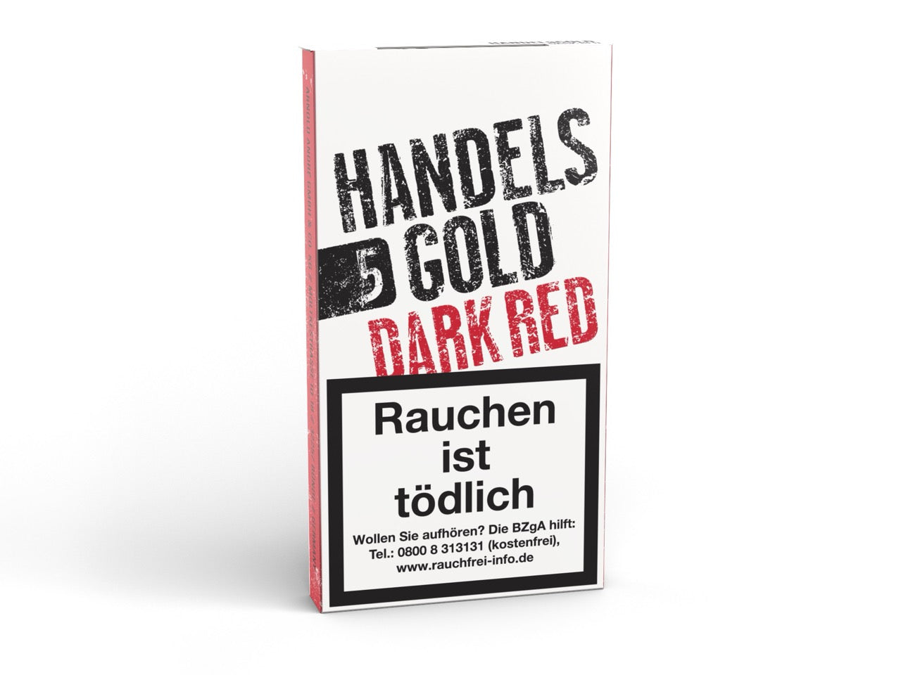Handelsgold Dark Red 213 Zigarillos – Seitenansicht der Packung mit Kirscharoma